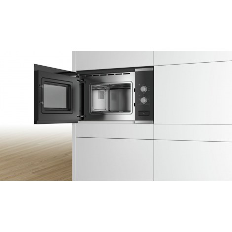 Bosch | BFL520MS0 | Microwave Oven | Built-in | 20 L | 800 W | Stainless steel/Black - 3